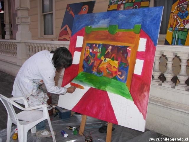 Pintor en el Día del Teatro